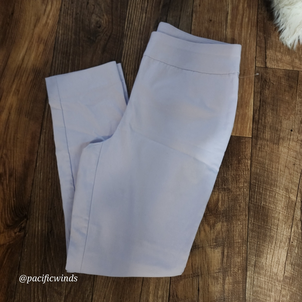 CHICOS WOMEN'S BRIGITTE SLIMMING SLIT ANKLE PANTS LAVENDER SIZE 1 (Women's 8)